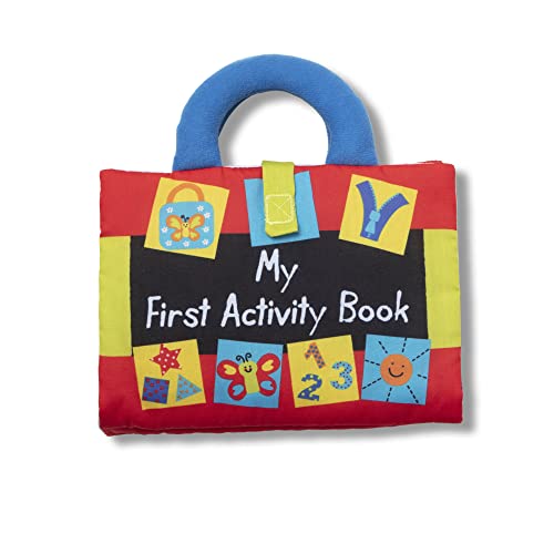 Melissa & Doug K’s Kids My First Activity Book 8-Page Soft Book for Babies and Toddlers - Early Learning Developmental Plush Soft Activity Book