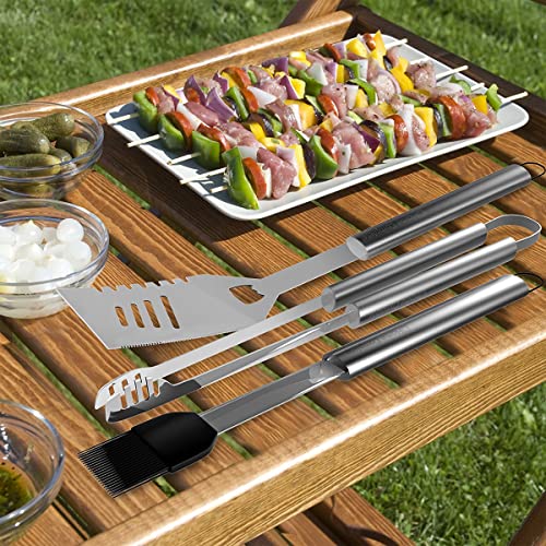 16-Piece BBQ Grill Accessories Set - Barbecue Tool Kit with Aluminum Case for Home Grilling - Great Gift for Birthday or Father’s Day by Home-Complete