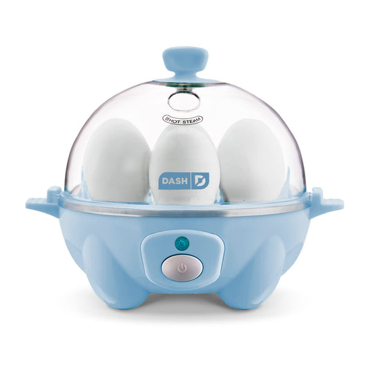 DASH Rapid Egg Cooker: 6 Egg Capacity Electric Egg Cooker for Hard Boiled Eggs, Poached Eggs, Scrambled Eggs, or Omelets with Auto Shut Off Feature - Red