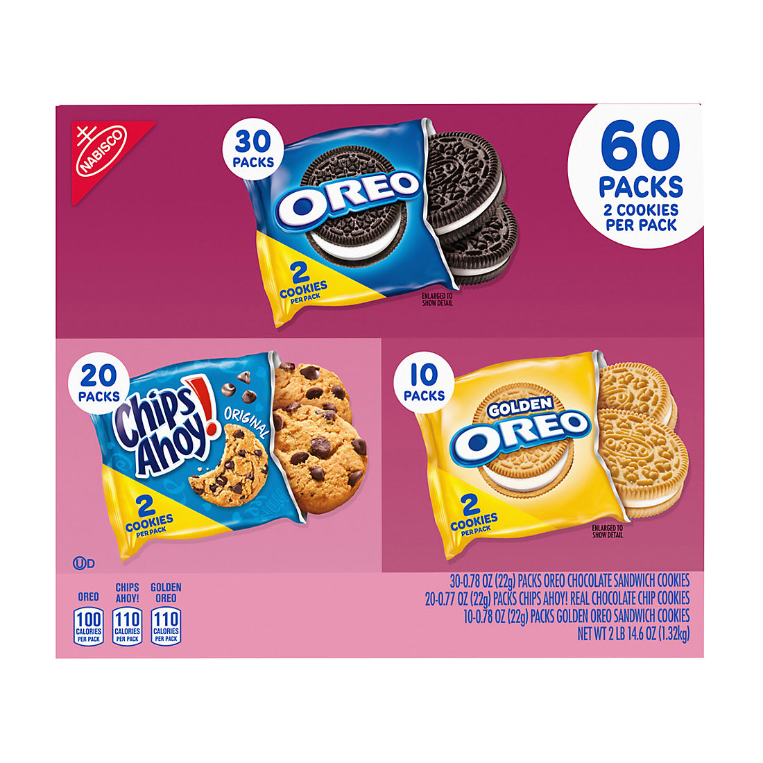 Nabisco Cookie Variety Pack with Oreo & Chips Ahoy!, 60 pk.