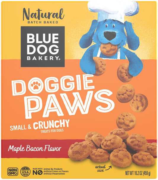 Blue Dog Bakery Natural Dog Treats, Doggie Paws, Peanut Butter Flavor, 16.2oz (1 Count)